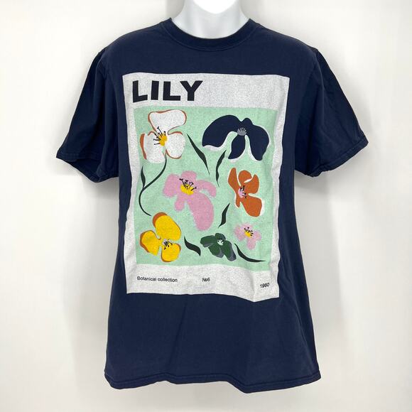 Lily Modern Art Graphic T Shirt Botanical Collection No. 6 1980 Print Size M - Picture 1 of 7